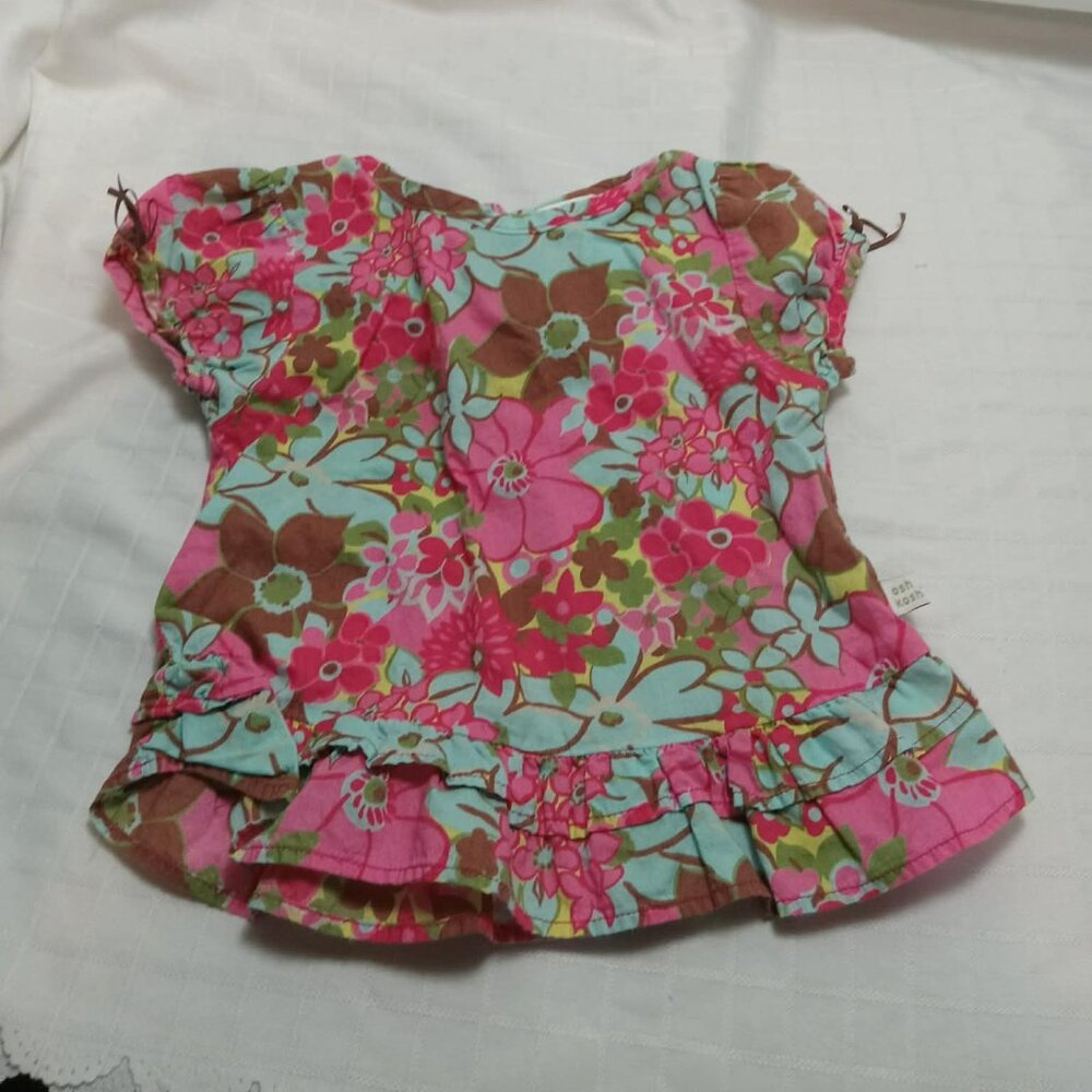 Oshkosh floral tunic blouse for babies. 2005, 18 months